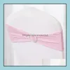 Party Decoration Event & Supplies Festive Home Garden Chair Ers Sashes Band Elastic Ering Erings Bow Bowknot Round Buckle Fashion Tie Bands