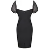 Ocstrade Black Bandage Dress Ankomst Off Shoulder Sexy Bodycon Summer Women Mesh Night Club Party 210527