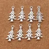 Árvore de Natal Star Light Spacer Charm Beads 14.4x26.2mm Tibetan Pingentes de Prata Jóias DIY L748 200pcs / Lot