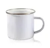 Drinkware Enamel Coffee Mug 350ml Camping Mugs Metal Blank Cup drink tool