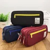 Pencil Cases Large-capacity Stationery Box, Double-layer Multi-function Student Case, Zipper-3 Color School 20.8*5.8*9cm