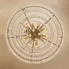 Post-modern Big Ring Crystal Chandelier Living Room Villa Club High-end Hotel Luxury Circular Crystal Lamp