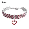 Exquis Bling Crystal Collier Collier Heart Forme Diamant Chiot Pet Animal Strass Colliers Colliers Colliers pour Chiens pour animaux de compagnie