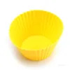 9 см круглые чашки торта пудинг пресс-формы силиконовые булочки чашки DIY выпечки дома домашнее кухня инструменты 6 цветов T500597