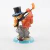 Новое Anime One Piece Рисунок Актериальные фигуры Sabo 16 см Fighting Ver. Sabo Figurine PVC Collection Model Toys X0526