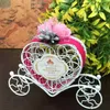 Presentförpackning 10 st Romantisk hjärtformad vagn Candy Box Weeding Decoration Designed Hollow Chocolate Paket Party Favor Tillbehör