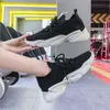 A1 Bahar Beyaz Platformu Sneakers Kadın Rahat Ayakkabılar Kore Nefes Örgü Çorap Bayanlar Pembe Lace Up 2021