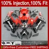 Injektionsformmissor för Honda CBR-1000 CBR 1000 CBR1000 RR CC 2004-2005 Bodywork 52No.26 1000cc Red Black CBR1000RR 04 05 CBR 1000RR 2004 2005 OEM Fairing Kit