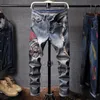 Mannen Jeans Oversized Denim Broek Hoge Kwaliteit Indianen Borduren Retro Ripped Streetwear Rechte Mannen Kleding BF1701