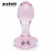Heart Crystal Glass Anal Plug Masturbation Sex Toys for Men Women Butt Plug Adult Products Pink Prostate Massager Anal Sex Toys 210629