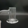 OD20mm Blender Quartz Banger Pleine Soudure Sous Vide Fumer Terp Slurper Fente Bord Biseauté Entièrement Épais Bangers 10mm 14mm 18mm 19mm Homme Femme Bang En Verre Dépoli Joint