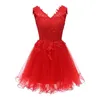 Sweet Sexy Backless Sweetheart Mini Red Homecoming Jurk met Kant Lace-Up Tulle Plus Size Graduation Cocktail Prom Party Gown BH05
