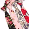 Mens Tie Cotton 5cm Print Necktie Slim ties for Men Flowers Wedding Party Bowtie Clothing accessories tie handkerchief