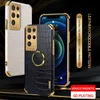 Luxury Crocodile Texture Leather Phone Case for Samsung A72 A52 A71 A51 A41 A21S A12 5G Metal Ring Holder Cover Shockproof9328378