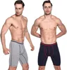 Underbyxor 3 Pack Mäns Långben Boxer Shorts Briefs Bomull Multipack Öppna Påse Sport Underkläder Tränar För Män