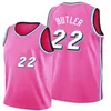 55 14 Dwyane 3 Wade Jersey Jimmy 22 Butler Koszulki Koszykówki Różowe Niebieskie Mężczyźni Kobiety Młodzieżowe Dzieci