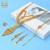 Earrings & Necklace Gold Jewelry Set Ethiopian Wedding Bride Luxury Earring Ring Egyptian Designer Wholesale Fashion Bracelets Dubai