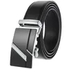 Ceintures de haute qualité hommes ceinture en cuir boucle automatique mâle mode jean chaîne extensible solide luxe fade noir FG3118-5