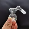 Ciotola raccoglitore di cenere di vetro per narghilè Tornado Bong Dab Rigs 14mm 18mm Due giunture a forma di zucca Downstem percolatore con tubo fisso