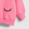Liten Maven Baby Girls Höstkläder Härlig Bomull Hoodie Varm för Toddler Barn Rosa Hooded Sweatshirt för barn 2 till 7 år 211023
