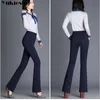 Praca w biurze Solid Solid Women S Pants żeńskie chude spodnie Flare Pants Capris dla kobiet spodni kobieta plus size 210412