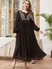 Vêtements ethniques De Moda Vestidos Largos Kaftan Dubai Abaya Musulman Hijab Robe Turquie Maxi Robes Abayas Pour Femmes Islam VêtementsRobe Musulm
