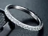 Оригинальное серебро 925 кольцо 2 мм с микро цирконием на палец, обручальное кольцо, изысканный подарок для женщин JZ0024323599