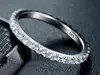 Original Silver 925 Ring 2mm Micro Zircon Finger Stacking Rings Engagement Wedding Band Dainty Gift for Women JZ0028061496