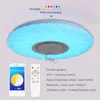 Plafoniere musicali 38CM Big AC85-265V 168LED Bluetooth Starry Smart APP/Remote Control Dimming RGB Home Lamp Fixtures