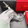 Micro NC Kit Mini 10mm Glass Bong Hookah Pipe With GR2 Titanium Nail GlassTip Pipes Water Bongs oil Rig Dab Gift Box Black Red Colour