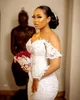 2022 Sexy African Arabic Mermaid Wedding Dresses Jewel Neck Illusion Crystal Beaded Long Sleeves Button Back Satin Court Train Plus Size Bridal Gowns