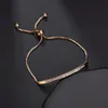 Flickor Justerbar länkkedja armband Bangle for Women Bar Rose Gold Sliver Color Jewelry