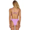 Costumi da bagno da donna Set Costume da bagno 2 pezzi Costume da bagno donna con volant Costumi da bagno viola Divisi a vita bassa Perizoma Bikini con fasciatura 210520