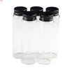 20 pcs 37x120x24 mm Screw Mouth Glass Bottles With Black Aluminum Cap DIY 90ml Clear Transparent Empty Jars Containersgood qty