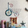 Väggklockor American Retro Bicycle Nostalgic Coffee Shop Creative Home Decoration Clock Bar Shabby Chic Modern Design 3DBG224969579