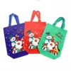 Tik Tok Non-woven Christmas Hand Bags Reusable Shopping Grocery Tote Reinforced Cartoon Handbag Party Favors Gift Boutique Clothing Shoes Packing 496
