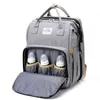 Рюкзак для подгузников рюкзак с изменяющейся станцией подгузника Сумка Детская кроватка Складная сумка для детской кровати включает изолированный карман большой емкости H1110