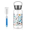 1000ml Moda Graffiti Bottiglia d'acqua in vetro Sport per adulti Grande capacità Trasparente Space Cup Bottiglie filtranti portatili