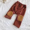 Winter Baby Hosen Kinder Jungen und Mädchen Patch Leggings Warme Kleinkind Hosen Bequeme Baumwolle Casual Elastische Taille PP Hosen 210413