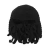 Radfahren Caps Masken Lustige Tentakel Octopus Beanie Strick Bart Hut Fisher Cap Wind Ski Maske Schwarz6770175