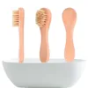 Brosse en bois pour le visage, poils, Exfoliation de la peau sèche, nettoyage du visage, masseur, fournitures de lavage