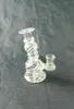 small clear line recycler Glass hookah dab rig smoking pipe,14mm joint factory outlet welcome to order