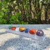 Gift Crystal Natural Quartz Seven Color Chakra Healing in pietra pietra in pietra con gesso Reiki Yoga Base Home Decor6411884