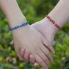 2 PCS/Set Couple Turkish Evil Eye Beads Woven Rope Bracelets for Women Friendship Jewelry Handmade String Adjustable Charm Gifts