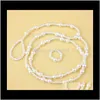 Drop Delivery 2021 Fashion Summer Sexy Sier Color Imitation Pearl Anklet For Women Bead Chain Ankle Bracelet Foot Jewelry Barefoot Sandal Ank