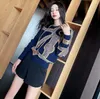 Fall 2021 High-end fashion women's sweater designer's luxury C-letter patchwork knit is soft and comfortable with high quality