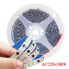 220V alta tensão 2835 SMD LED luz de tira 120led / m não-impermeável 8mm 10mm largura para decoração de casa 3000K 4000K 6000K