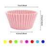 Silicone Bolo Cup redondo em forma de queque Cupcake Cozing Moldes Home Cozinha Cozinhar Fontes De Decoração Do Bolo
