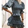 ruffles women asymmetric blue mini skirts summer fashion ladies elegant female jupe femme sweet girls chic skirt 210427