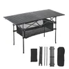 mesa camping plegable con sillas